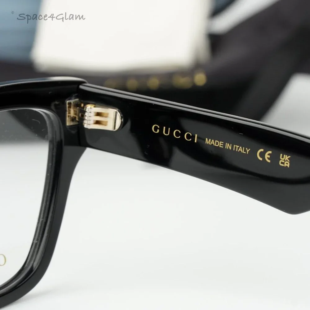 Gucci Women Eyeglasses Black Demo Cat Eye GG1424O 005 BRAND NEW
